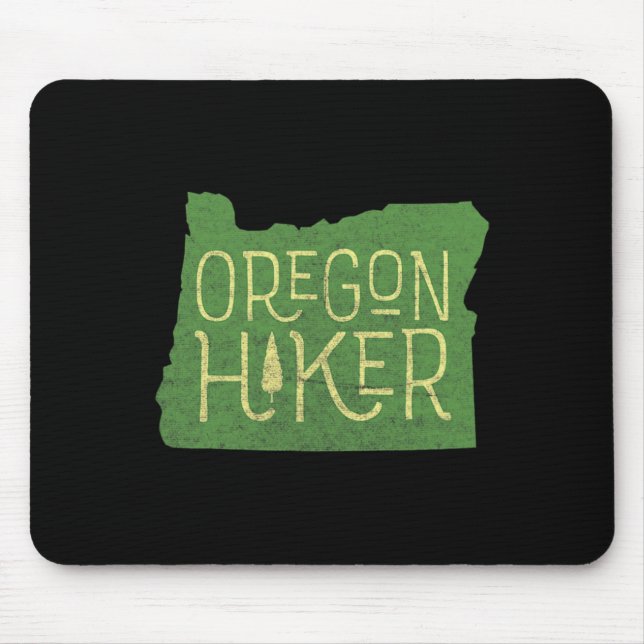 Oregon Hiker Outdoors Clic Retro Hiking Adventure  Mouse Pad (Front)