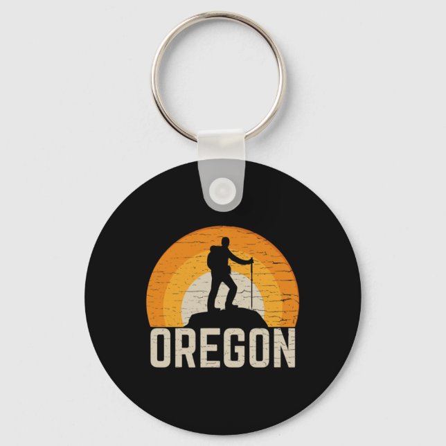 Oregon Hiking  Key Ring (Front)