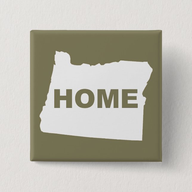 Oregon Home Away From State Button Badge Pin (Front)