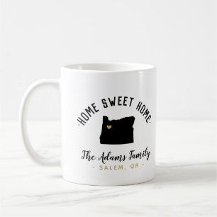 Oregon Home Sweet Home Family Monogram Mug