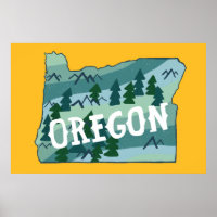 Oregon Illustrated Map