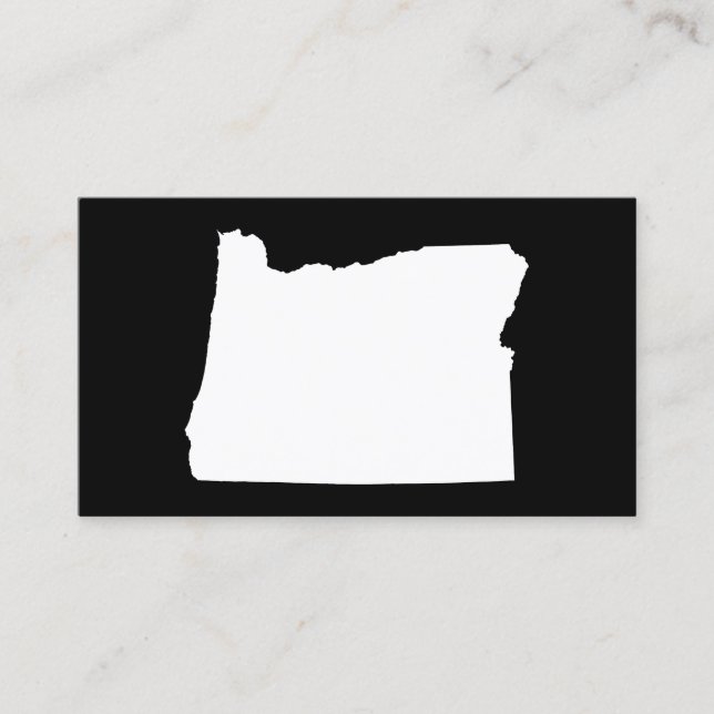 Oregon in White and Black Business Card (Front)
