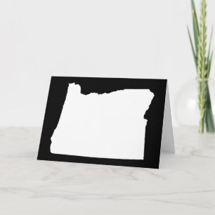 Oregon in White and Black Card
