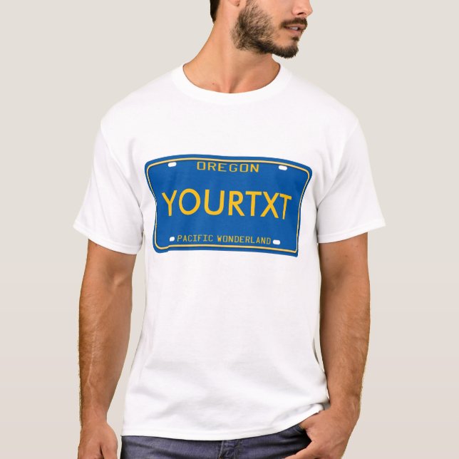 Oregon License Plate T-Shirt (Front)