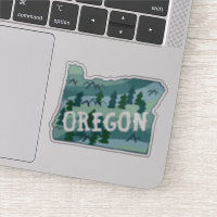 OREGON MAP Coloured Pencil Art