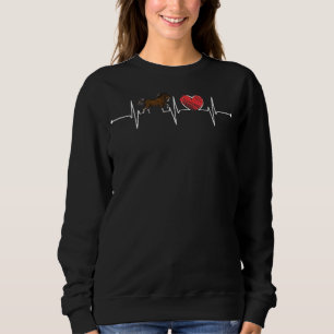 Oregon Morgan Horse Heartbeat Ekg Equestrian Horse Sweatshirt