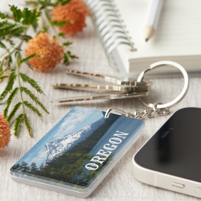 Oregon Mount Hood Landscape Key Ring (Front Right)
