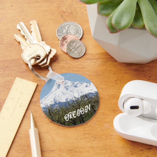 Oregon Mount Hood Photo Key Ring (Desk)