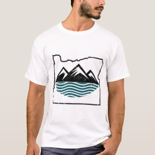 Oregon mountains and waves T-Shirt