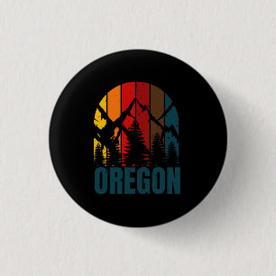 Oregon Mountains Retro Vintage 3 Cm Round Badge