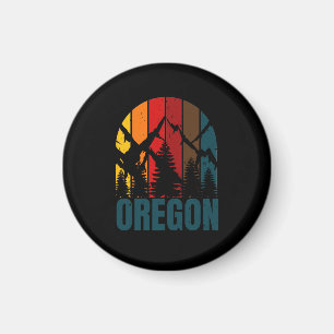 Oregon Mountains Retro Vintage Magnet