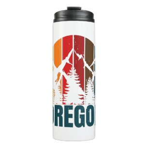 Oregon Mountains Retro Vintage Thermal Tumbler