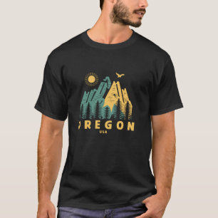 Oregon Mountains USA Hiking Outdoors Vintage Long T-Shirt