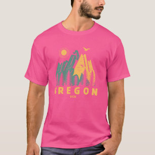 Oregon Mountains USA Hiking Outdoors Vintage T-Shirt