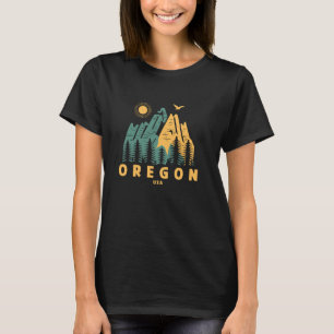 Oregon Mountains USA Hiking Outdoors Vintage T-Shirt