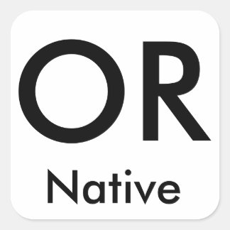 Oregon Native stickers (Black/Large)