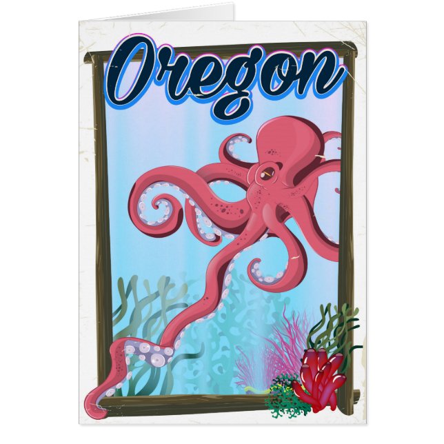 Oregon Octopus travel poster. (Front)