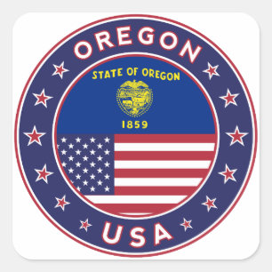 Oregon, Oregon sticker, phone case, tote bag Square Sticker
