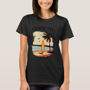 Oregon Pacific City Surfboard Surfing Men Women T-Shirt
