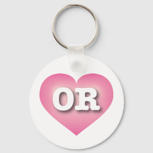Oregon Pink Fade Heart - Big Love Key Ring