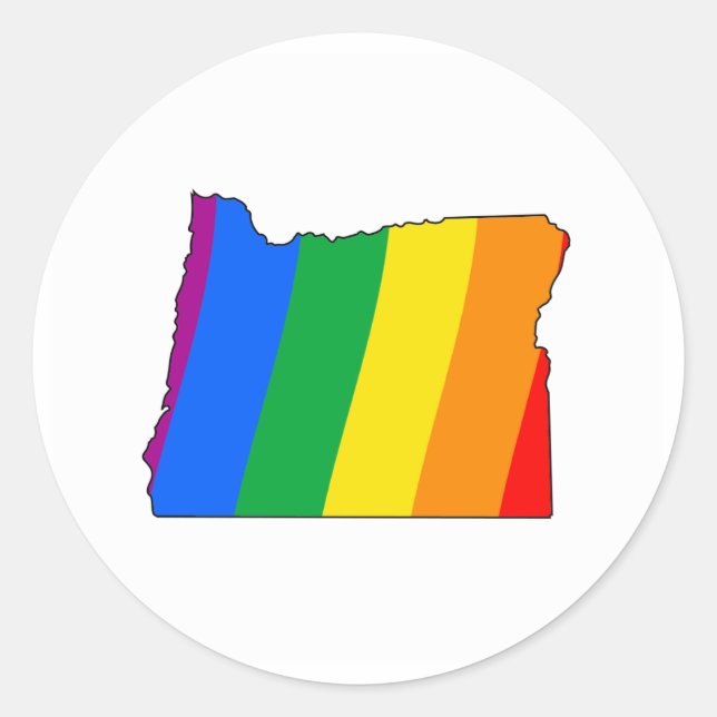 OREGON PRIDE CLASSIC ROUND STICKER (Front)