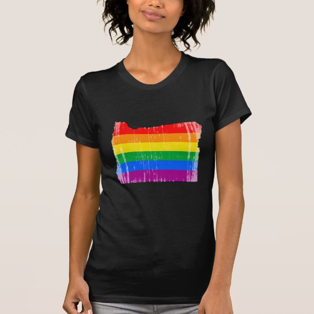OREGON PRIDE - DISTRESSED -.png T-Shirt (Front)