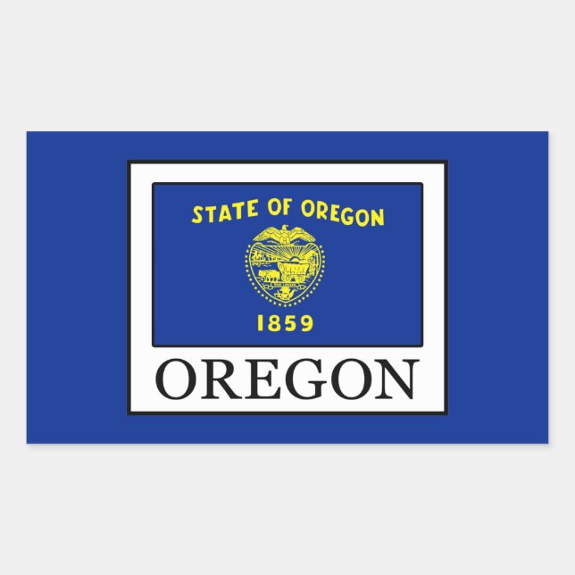 Oregon Rectangular Sticker (Front)