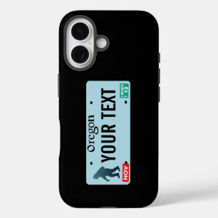 Oregon Sasquatch License Plate iPhone 16 Case