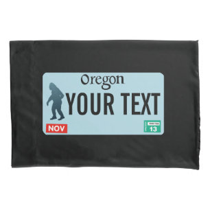 Oregon Sasquatch License Plate Pillowcase