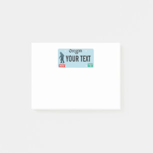 Oregon Sasquatch License Plate Post-it Notes