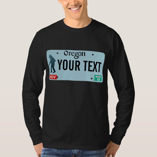 Oregon Sasquatch License Plate T-Shirt (Front)