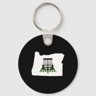 Oregon Silhouette Disc Golf Key Ring