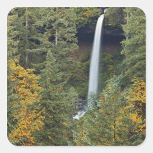 Oregon, Silver Falls State Park, North Falls Square Sticker