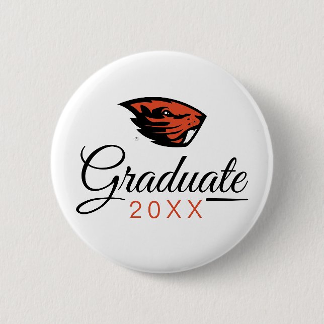 Oregon State Beavers | Beaver Head 6 Cm Round Badge (Front)
