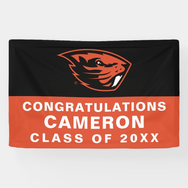 Oregon State Beavers | Beaver Head Banner (Horizontal)