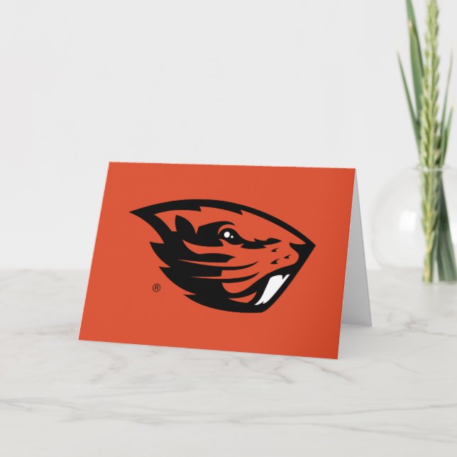 Oregon State Beavers | Beaver Head Card (Front)