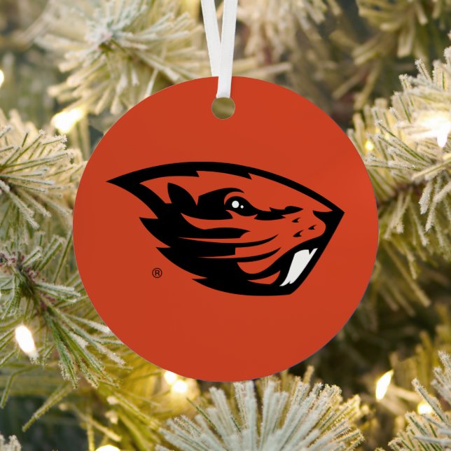 Oregon State Beavers | Beaver Head Metal Tree Decoration (Insitu)