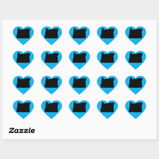 Oregon State Black Heart Sticker (Sheet)