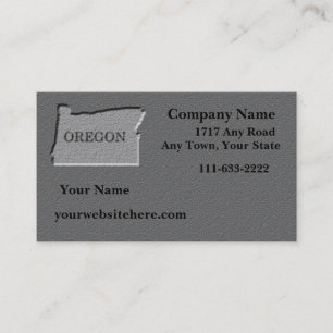 Oregon State Business card carved stone look