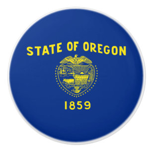 Oregon State Flag Ceramic Knob