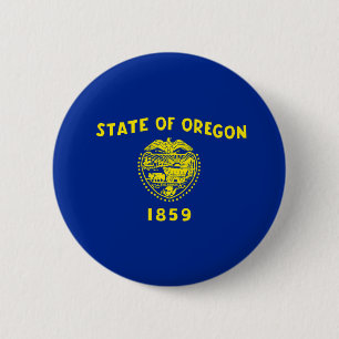 Oregon State Flag Design 6 Cm Round Badge