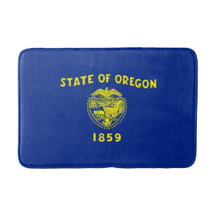 Oregon State Flag Design Bath Mat