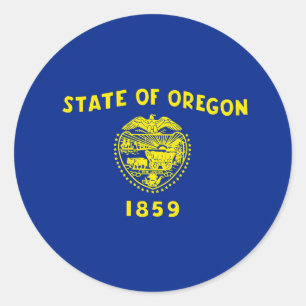 Oregon State Flag Design Classic Round Sticker
