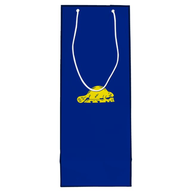 Oregon State Flag Design Wine Gift Bag (Back)