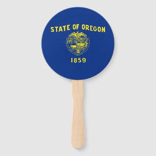 Oregon State Flag Hand Fan