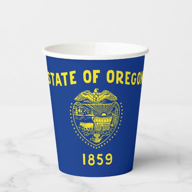 Oregon State Flag Paper Cups (Left)