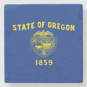 Oregon State Flag Stone Coaster