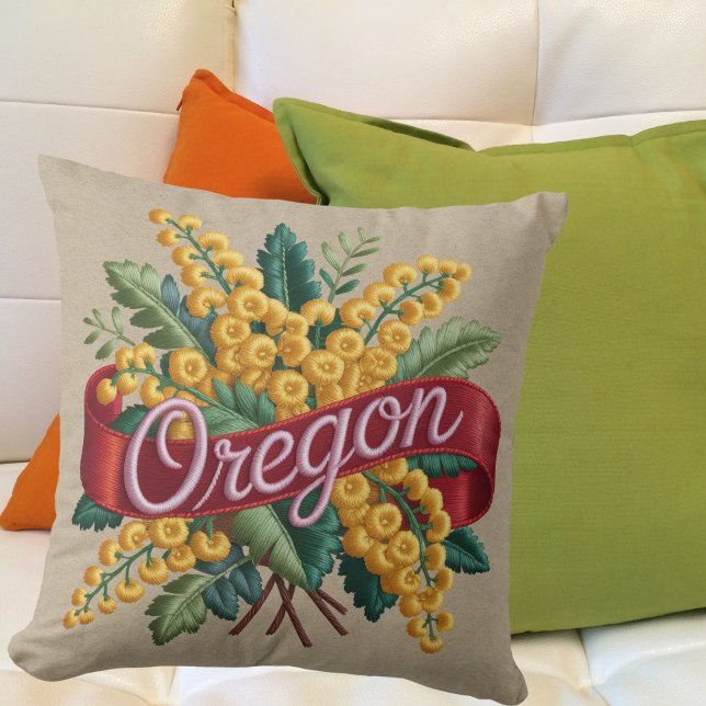 Oregon State Flowers Emblem Cushion (Creator Uploaded)