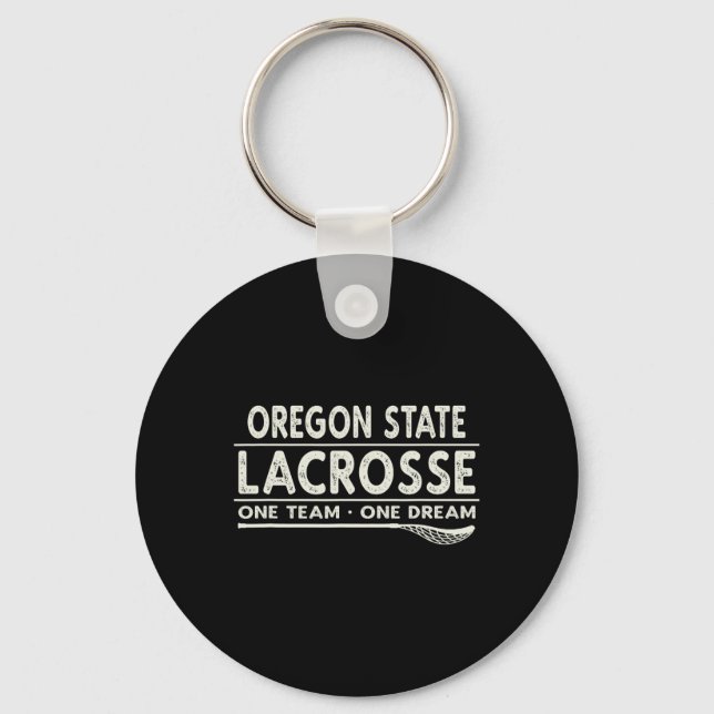 Oregon State Lacrosse One Team One Dream  Key Ring (Front)