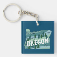 Oregon State Map Illustration